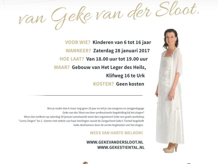 28 januari – Leren Zingen Workshop